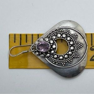 Large Amethyst & Sterling Earrings!